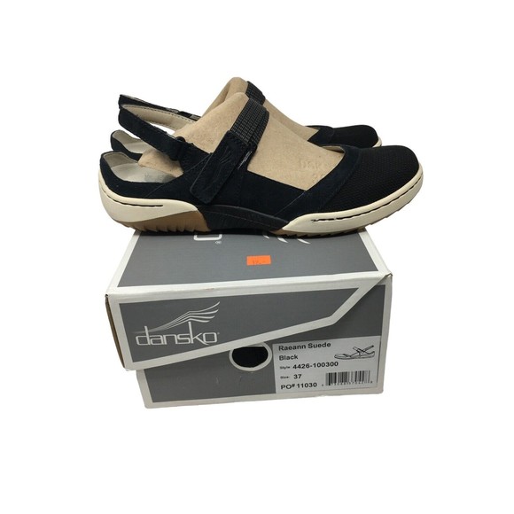 Dansko Shoes Dansko Raeann Black Suede Sandals Size 37 Womens 65 7